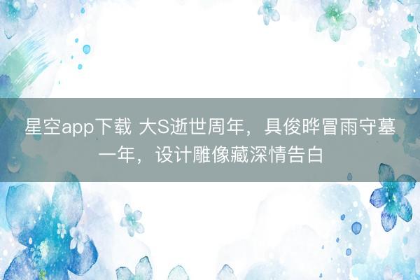 星空app下载 大S逝世周年，具俊晔冒雨守墓一年，设计雕像藏深情告白