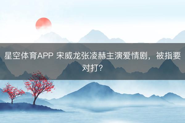 星空体育APP 宋威龙张凌赫主演爱情剧，被指要对打？